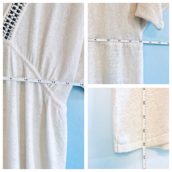 ✨Micheal Kors Mini Dress w Beaded Accents & Deep V - Picture 7 of 8